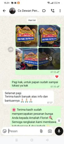 Testimonial Papan Bunga Pernikahan tangerang