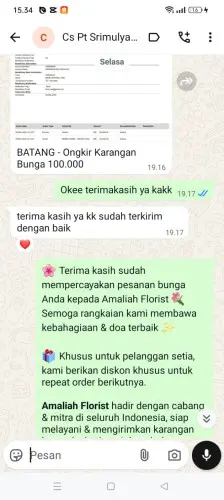 Testimonial Papan Bunga tangerang