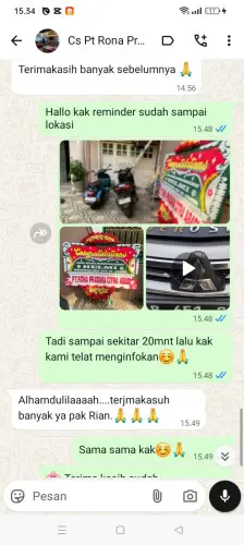 Testimonial Papan Bunga tangerang